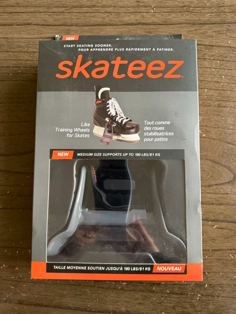 Skateez Ice Skate Trainers Medium, Supports Up to Size 10, 180 LBS - Gray